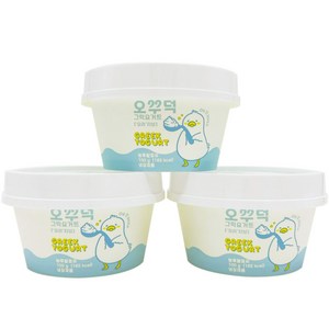 밀팜 오꾸덕 떠먹는 무가당 그릭요거트 수제 플레인 유산균 농후발효유, 100g, 3개