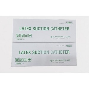 에스엘 라텍스 석션 카테타 2HOLL 컨트롤 밸브 낱개 판매 14F/16F, 16F, 1개