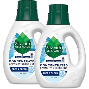 Seventh Geneation 농축 세탁세제 친환경 무향 1.18L x2팩 Concentated Laundy Detegent, 2개