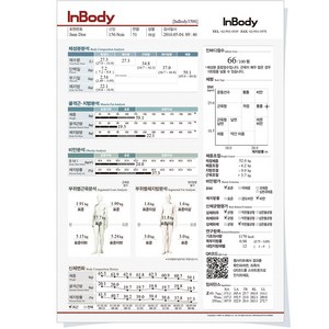 인바디370S 용지 결과지 종이 프린트 출력표 500매, 1세트, 체형 결과지