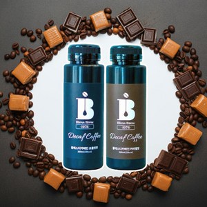 블레스브루 디카페인 콜드브루 초콜릿맛+카라멜맛 더치 커피원액, 1세트, 2개입, 250ml