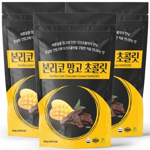 본리코 건망고 무설탕 망고 다크 초콜렛, 100g, 3개