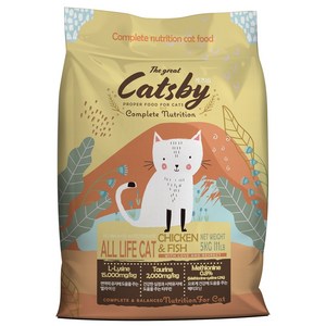 캐츠비 풍부한 오메가3&6 전연령 고양이사료, 1개, 5kg, 닭