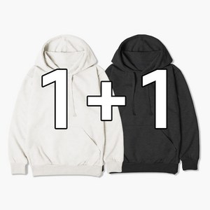 빌리언즈 남녀공용 후드티 단체복 기본 데일리 특양면 빅사이즈 1+1