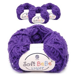 Soft bebe light 극세사 뜨개실 4볼, 23 보르도, 1개