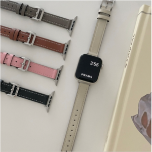 애플워치 스트랩 가죽 밴드 호환 시계줄 - 미니 가죽스트랩, 브라운, 3.  미니 가죽스트랩(best), 42mm/44mm/45mm