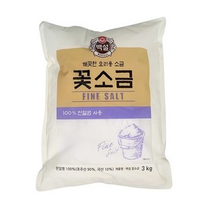 CJ제일제당 백설 꽃소금, 3kg, 1개