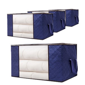그리에티 패브릭 방수 이불정리함 60 x 40 x 35cm, 4개, 네이비