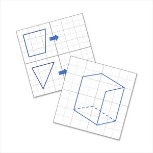 [아이스크림몰] 모눈종이 점착 메모지 (도형그리기), 12x12칸 1128379_5726803_DF