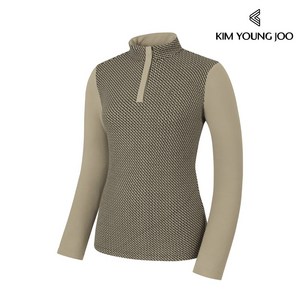 김영주 여성 양면 기모 마이크로 플리스 지그재그 집업 티셔츠 / 후리스 아웃도어 등산 보온 기모티