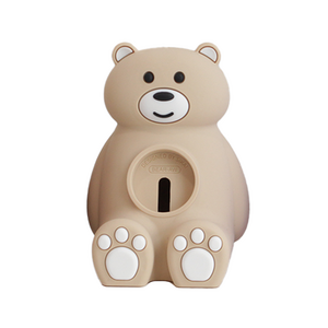 우먼스9999 갤럭시워치5/6 전용 곰돌이 테디베어 워치 충전독 말랑말랑 스탠드 충전 거치대, 베이지 (갤럭시워치5/6)