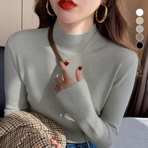 라페나 여성용 반폴라 고탄력 데일리 니트티