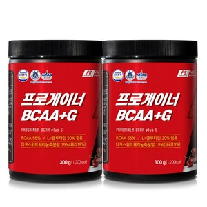 프로게이너 bcaa+g 체리맛 300g+300g 아미노산 BCAA 글루타민 보충제, 300g, 2개