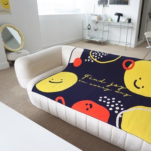 Joyful moments 파인드조이 포근한 면100% 니트 블랭킷 북유럽 100x140cm