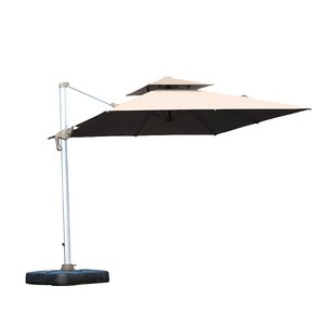 대형 사각 방수 파라솔 캠핑 카페 전원주택 테라스 옥상 개인 정원 화단 그늘막 횡단보도, 3세대(사이즈 3*3m), 와인