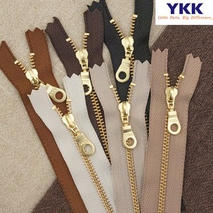 퀼팅맘 YKK지퍼 골드 납작드롭 금장 지퍼 3호, 22cm, 아이보리, 1개