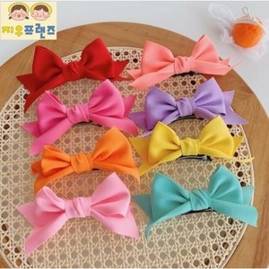 [지우프랜즈] 유아 아동 어린이 백설공주 스탠딩 리본 헤어핀 머리핀 집게핀 헤어액세서리