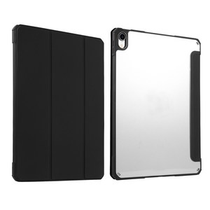 아이패드10 에어4 5 미니6 애플펜슬 수납 클리어 스마트커버 케이스, 블랙