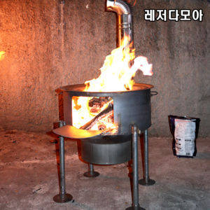 불멍화로대 드럼통 화덕 캠핑 화목 난로 전원주택 시골 바베큐 화롯대, 외경63cm두께2.7mm상부링포함(이벤트가격적용중), 1개