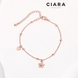 CIARA 14K Vezzano 데이지 플라워 샤이닝 팔찌(GoldPlated)