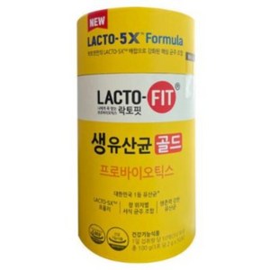 식약처 인증 인정 종근당 건강 락토핏 생유산균 골드 5X LACTO FIT 포뮬러 포뮬라 랏토핏 락토픽 라토핏 라토픽 라토피 프로 바이오 틱스 텍스 택스 홈쇼핑 방송 광고 유산균, 1개, 락토핏 골드 50포(100g)
