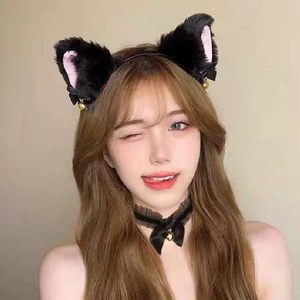제로드 할로윈 고양이 방울 머리띠 초커 세트