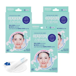 붙일때 손대지 않는 이지터치 스팟커버 여드름 패치 12mm, 3개, 60개입