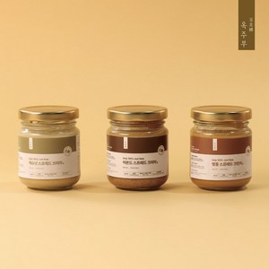 [옥주부] 100% 견과류 오리지널 스프레드 3종 세트(아몬드/캐슈넛/땅콩), 120g, 6개