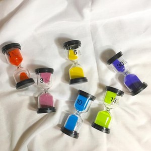 모래시계 인테리어 타이머 1분 3분 5분 10분 15분 30분, 미니모래시계_색상랜덤