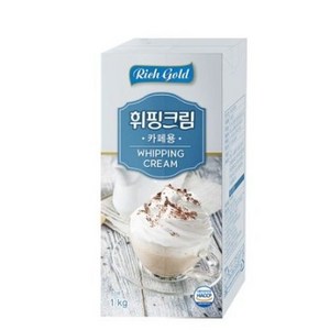 동서 리치골드 식물성 휘핑크림 1L 휘핑 토핑 식물성 카페용 [아이스박스 무료포장], 5개