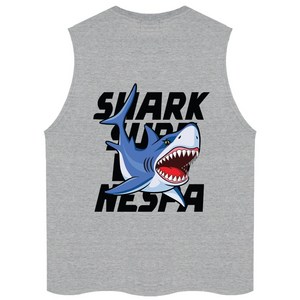 [당일출고] 샤크써머 나시 여름 민소매 트임 오버핏 나시티 남녀공용 남자여성 ZJNW_0003