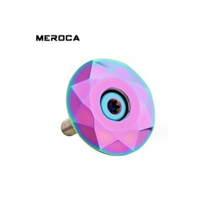 스템캡 자전거스템캡 오일슬릭 MEROCA, 1개, 레인보우