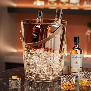아모르비에 파티 블랙 투명 바스켓 와인 칠링 맥주 술 버켓 얼음통 대형, 1개, 반투명그레이
