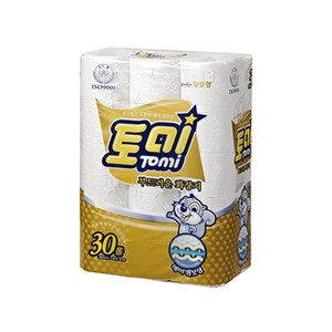 토미 두루마리 롤 화장지 엠보 2겹 50m 30롤, 1개, 30개