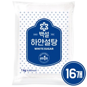 백설 하얀설탕, 1kg, 16개