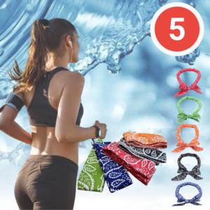 스파코라 아이스 쿨 스카프 넥쿨러 여름목 쿨넥밴드 여름용 5개