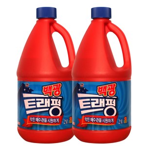 백광 트래펑 배수구세정제, 2L, 2개