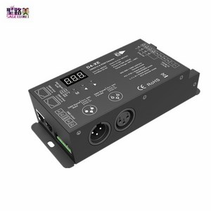 4CH D4-XE DMX 디코더 컨트롤러 PWM 디밍 12V-36V 디지털 디스플레이 2000Hz 500HZ RGB LED 조명 8A/CH, 1개