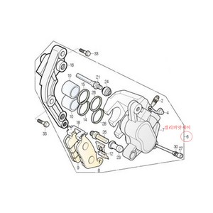 대림 XQ250 캘리퍼앗세이/앞 순정 앞캘리퍼, 1개