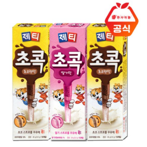 제티 초콕 초코렛만 10개입x2개+딸기맛 10개입 총30개입 딸기맛, 1세트, 36g