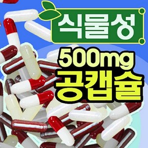 코인텍 식물성 공캡슐500mg 투명1000개, 1000개