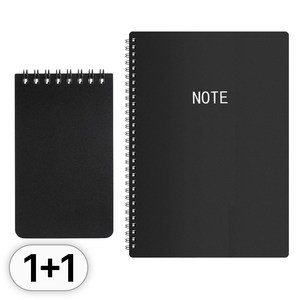 투데이리빙 2개 세트 내지 방수 스프링 노트 필기 메모 다용도 공책 학용품 사무 팬시 줄노트 유선 연습장 수학 공부 수첩, R98557A(타입A, 2개입, 1세트