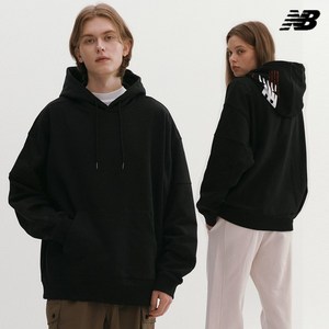 뉴발란스 남여공용 SHIFTED 루즈핏 후드티셔츠 블랙 NBN0C31113-19