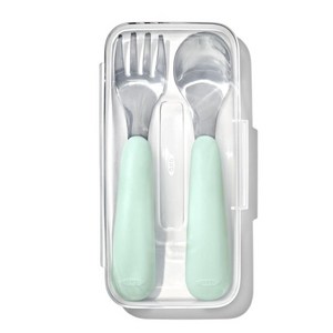 국내배송 옥소 토트 아기 수저 세트 스푼 포크 케이스 포함 오팔 1개