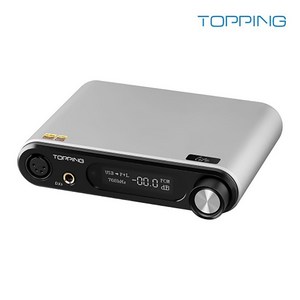 토핑 하이파이 USB 덱 컨버터 헤드폰 앰프 TOPPING HI-FI USB DAC Converter, DX5 Lite 실버