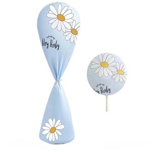 요거조아 고급 먼지차단 선풍기 커버 2개, 블루데이지