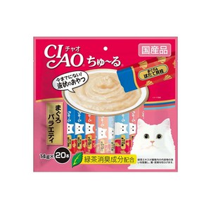 챠오 이나바 고양이 츄르 20P, 참치 버라이어티, 280g, 14g, 1개