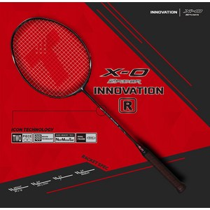 트라이온 X-0 스파이더 이노베이션 R 레드 배드민턴라켓 무료스트링, 1개