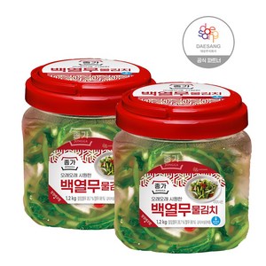 종가 백열무 물김치 1.2kg (PET) + 백열무 물김치 1.2kg(PET), 2개