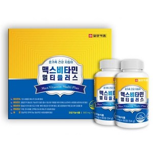 일양 맥스비타민 멀티플러스 120정 4개월분 비타민 B1 C D 아연 판토텐산, 1세트 4개월분, 1개